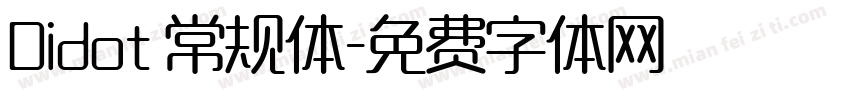 Didot 常规体字体转换